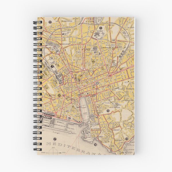 Item preview, Vintage Map of Marseille France (1917) designed and sold by BravuraMedia.