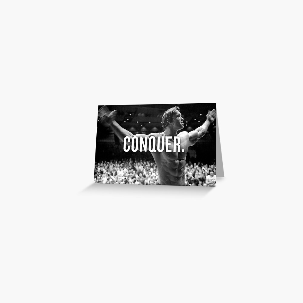 Arnold Schwarzenegger Conquer Giant Poster Art Print Black /& White Card//Canvas