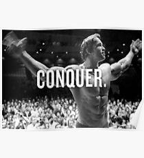 Arnold Schwarzenegger "Conquer" Motivational Fitness Poster