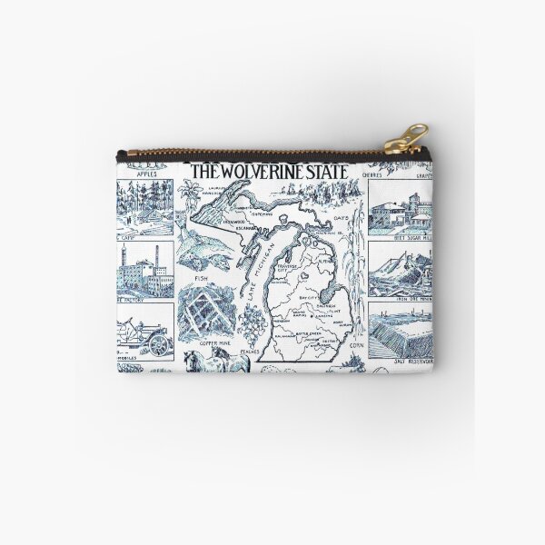 Item preview, Vintage Map of Michigan (1912) designed and sold by BravuraMedia.