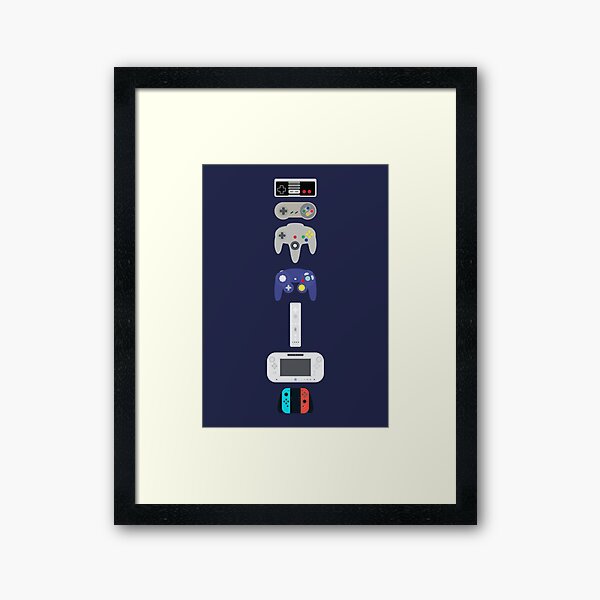 Evolution of Nintendo Framed Art Print