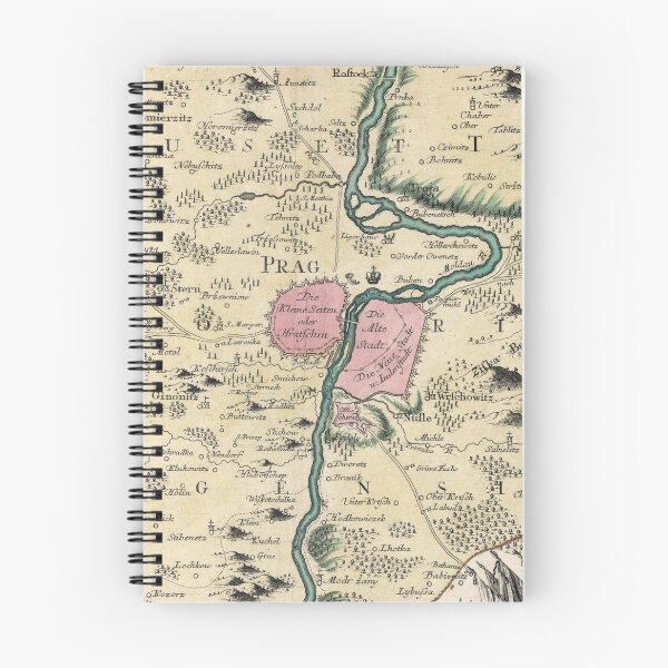 Item preview, Vintage Map of Prague & Surrounding Area (1740) designed and sold by BravuraMedia.