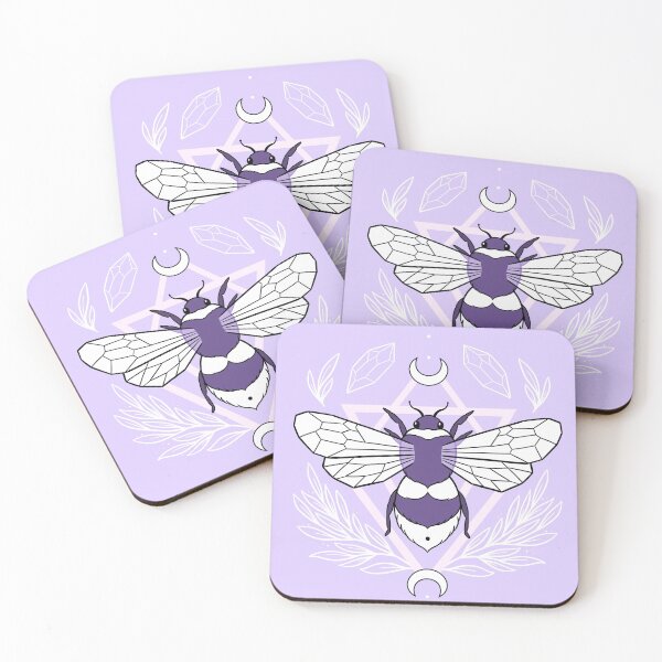 Bee Queen // Pastel | Nikury Coasters (Set of 4)