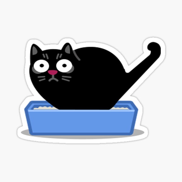 Item preview, Black Cat in litter box designed and sold by Pam069.