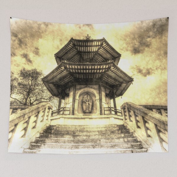 Item preview, The Pagoda Battersea Park London Vintage designed and sold by Londonimages.