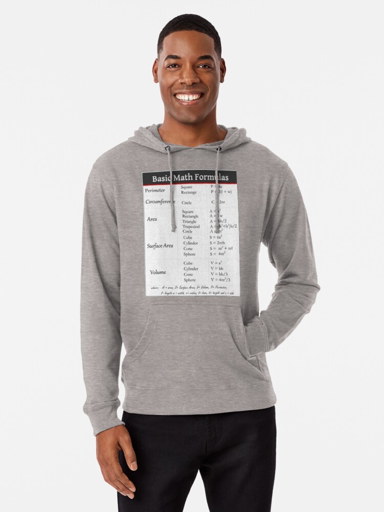 basic math hoodie