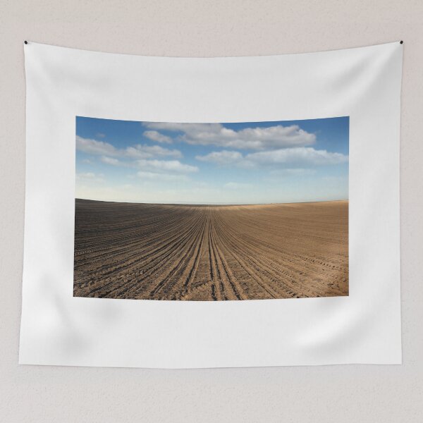 Item preview, plowed field farmland landscape spring season designed and sold by goceris.