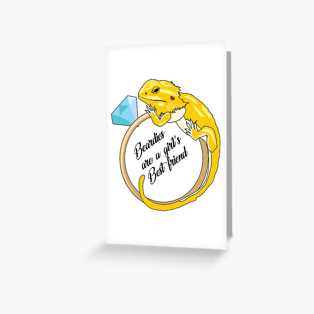 Beardies Are a Girls Best Friend Greeting Card