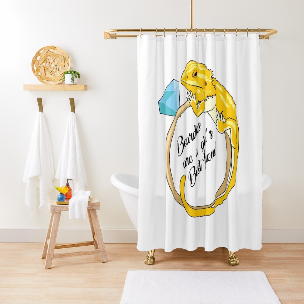 Beardies Are a Girls Best Friend Shower Curtain