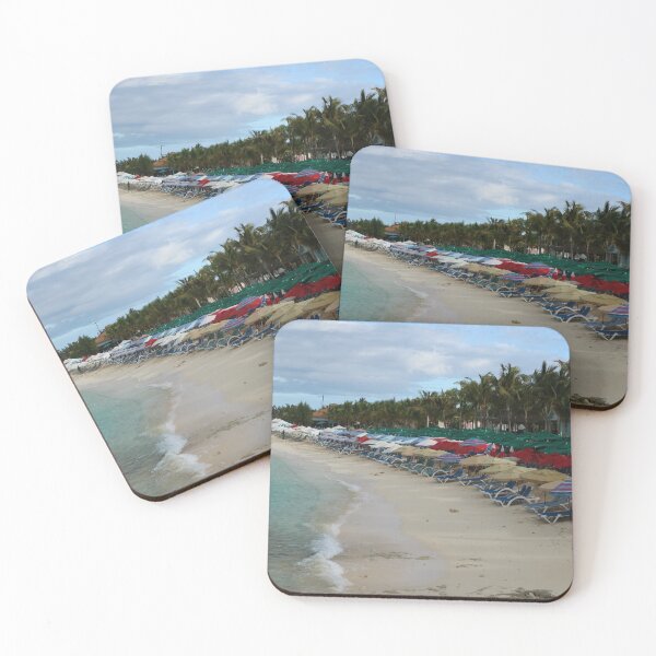 Item preview, Vacation, Caribbean, Island, Grand Turk, Beach, Parasols, Beach Chairs, Colorful, Photography, BebiCervin designed and sold by BebiCervin.