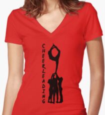 Cheerleading, Cheerleader Fitted V-Neck T-Shirt