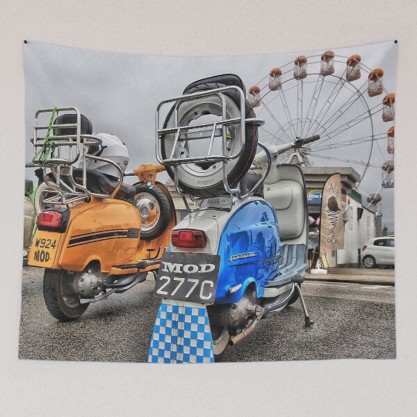 Item preview, Mod scooters at the beach designed and sold by Julie Bell.