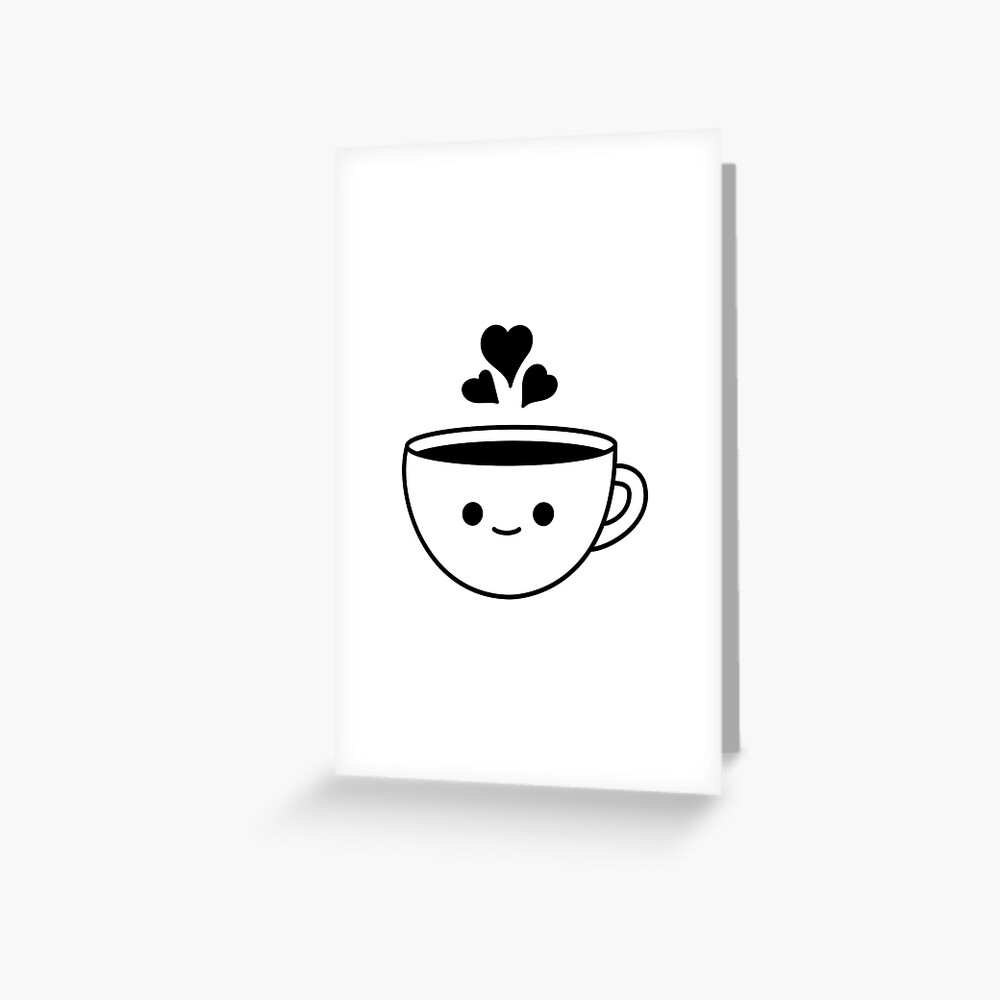 cute tea cup hearts Postcard for Sale by P Bodi