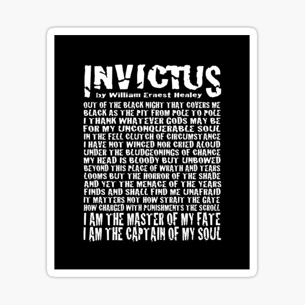 Invictus - Grunge Style Sticker