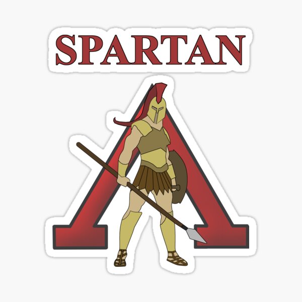 Spartan Warrior Lambda Of Sparta Sticker By WarlordApparel Redbubble