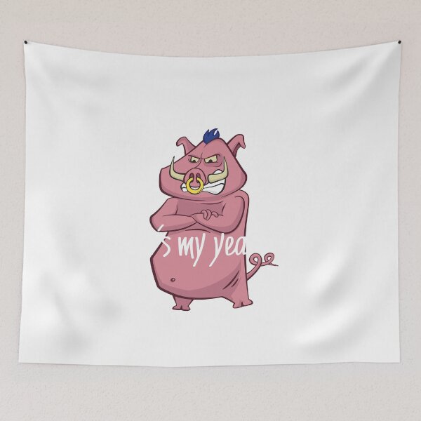 Item preview, Cool Wild Boar Cartoon T-Shirt - Chinese zodiac designed and sold by DimDom.