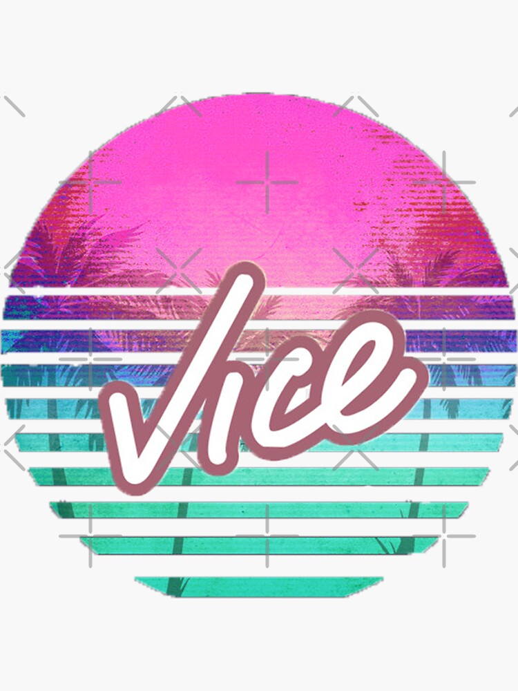 Miami Vice City Jersey Colors Sticker for Sale by Sportstoatee