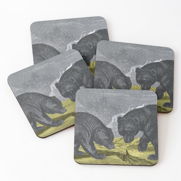 Item preview, beautiful bears in the forest, Victorian vintage illustration designed and sold by Mauswohn.
