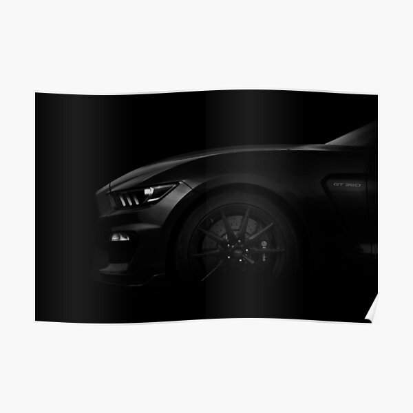 Ford Mustang GT350 - schwarz 2 Poster
