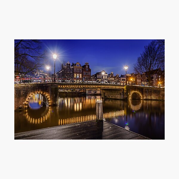 Amsterdam Canals & Bicycles - The Netherlands Photographic Print
