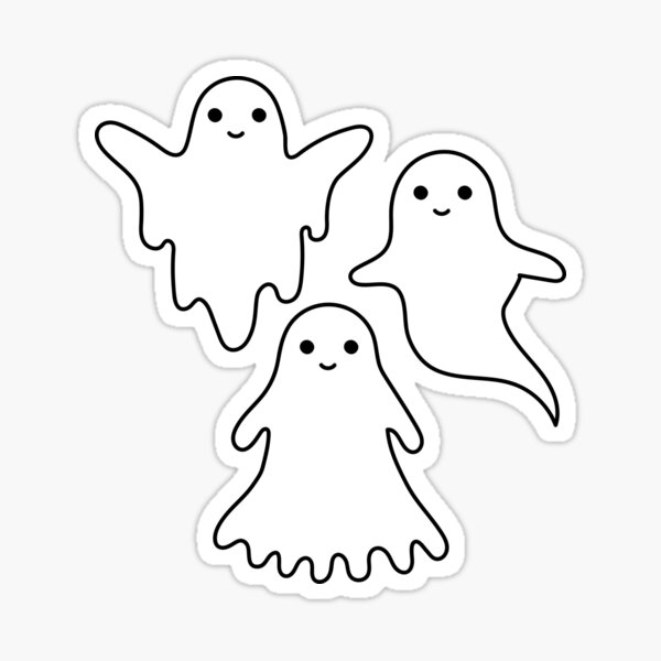 "cute ghosts drawing" Sticker by PBod Redbubble