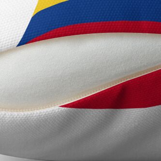 Aperçu 2 sur 3. Coussin avec l'œuvre Drapeau de Colombie créée et vendue par Shorlick.