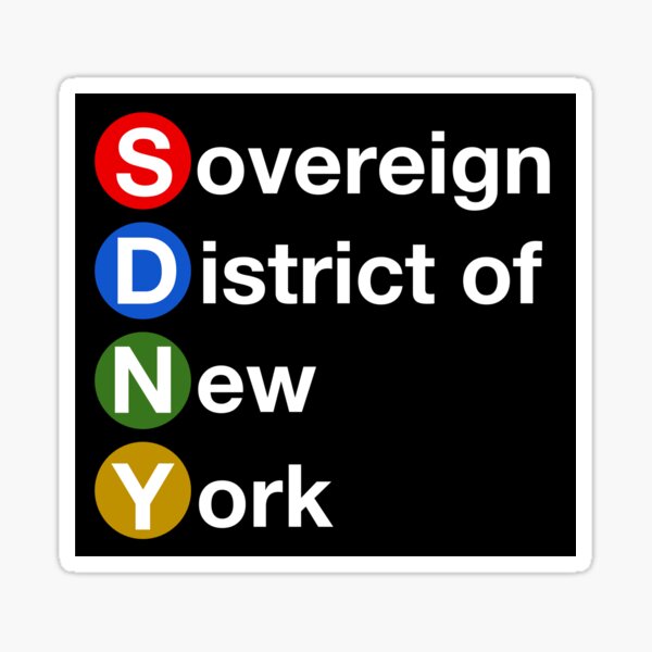 Sovereign District of New York Sticker