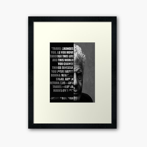 Item preview, Anthony Bourdain motivational Quote about travelling designed and sold by bodimchev.