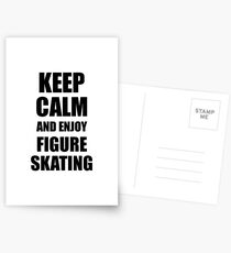 Keep Calm an Enjoy Figure Skating Lover Funny Gift Idea for Hobbies Occupation Present Postkarten