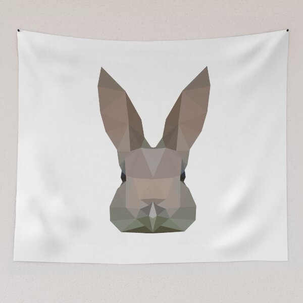 Item preview, Bunny, rabbit head polygon geometric designed and sold by Mohja-Design.