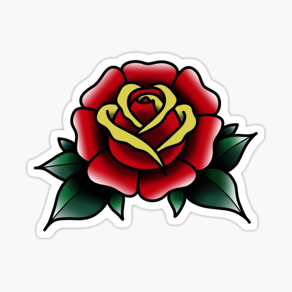 Item preview, Red Traditional Tattoo Rose  designed and sold by Night-Sky-Art.