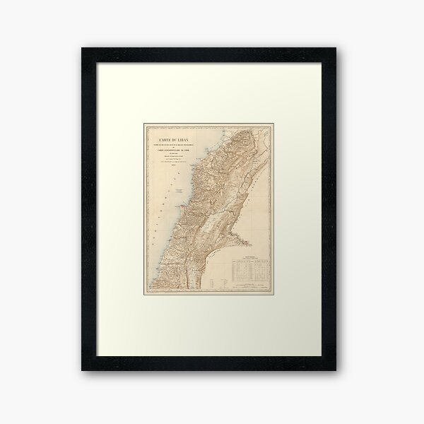 Item preview, Vintage Map of Lebanon (1862) designed and sold by BravuraMedia.
