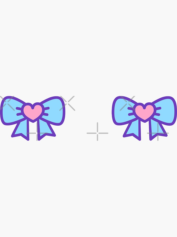 Super Cute Kawaii Desu Heart Bow Pasties Bra Sticker for Sale by blueveins
