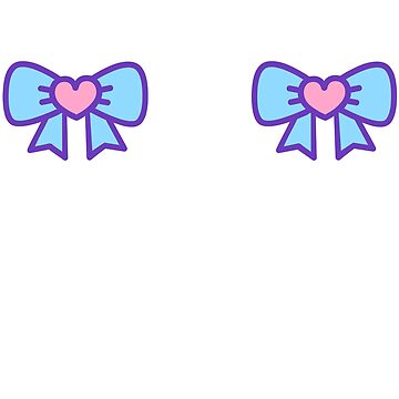 Super Cute Kawaii Desu Heart Bow Pasties Bra Sticker for Sale by