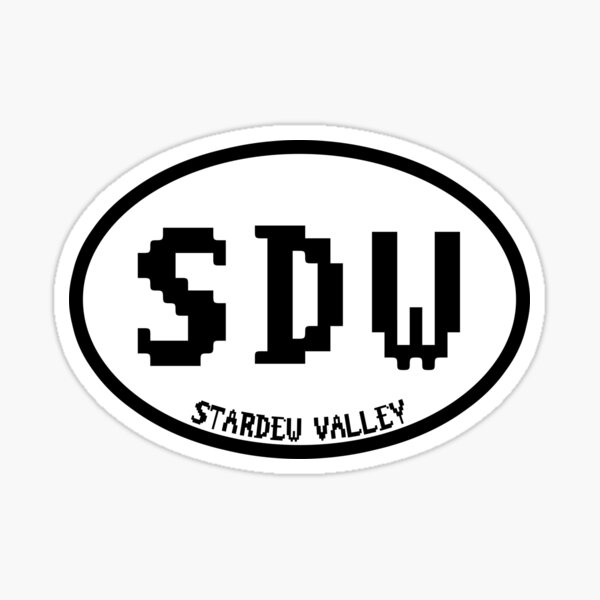 Aperçu de l'œuvre Autocollant ovale pour voiture Stardew Valley "SDW" créée et vendue par surik-.