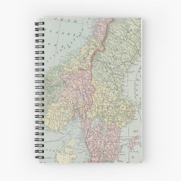 Item preview, Vintage Map of Norway and Sweden (1901) designed and sold by BravuraMedia.