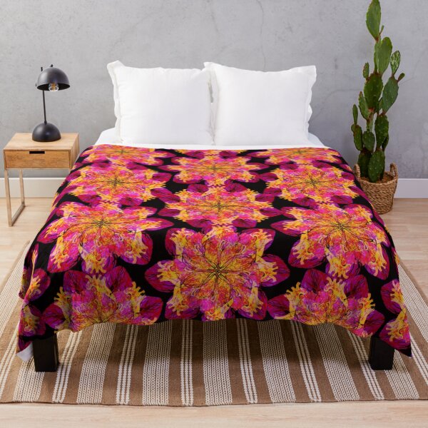 Item preview, Human Heart Floral Star Pattern Design Black Red Magenta Yellow Human Anatomy Art designed and sold by GRAPHICxBOMB.