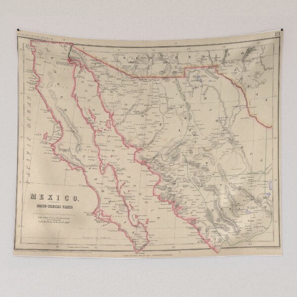 Item preview, Vintage Map of Baja California (1857) designed and sold by BravuraMedia.
