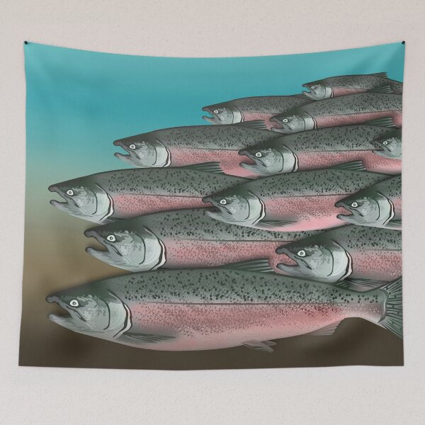 Item preview, Alaska Coho Silver Salmon School designed and sold by nadya.