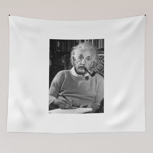 Item preview, Einstein Pipe Portrait Tee designed and sold by KingSwaidner.