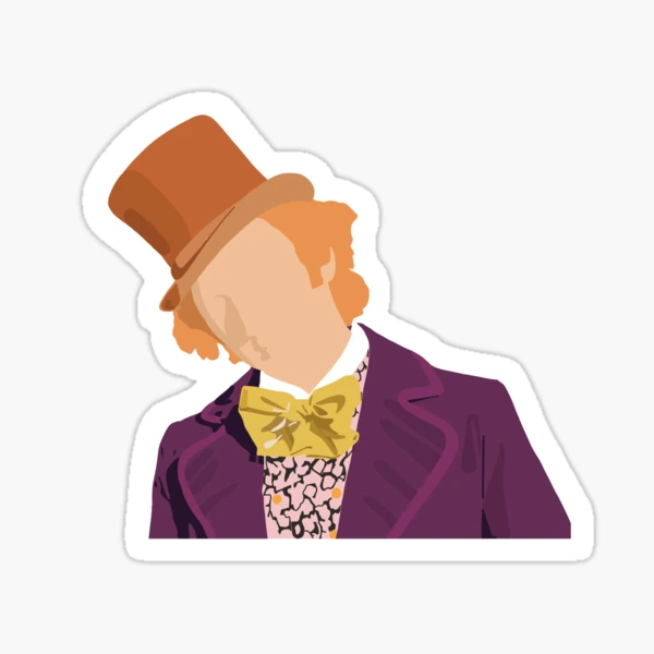 Willy Wonka Sticker for Sale by michaellee20056