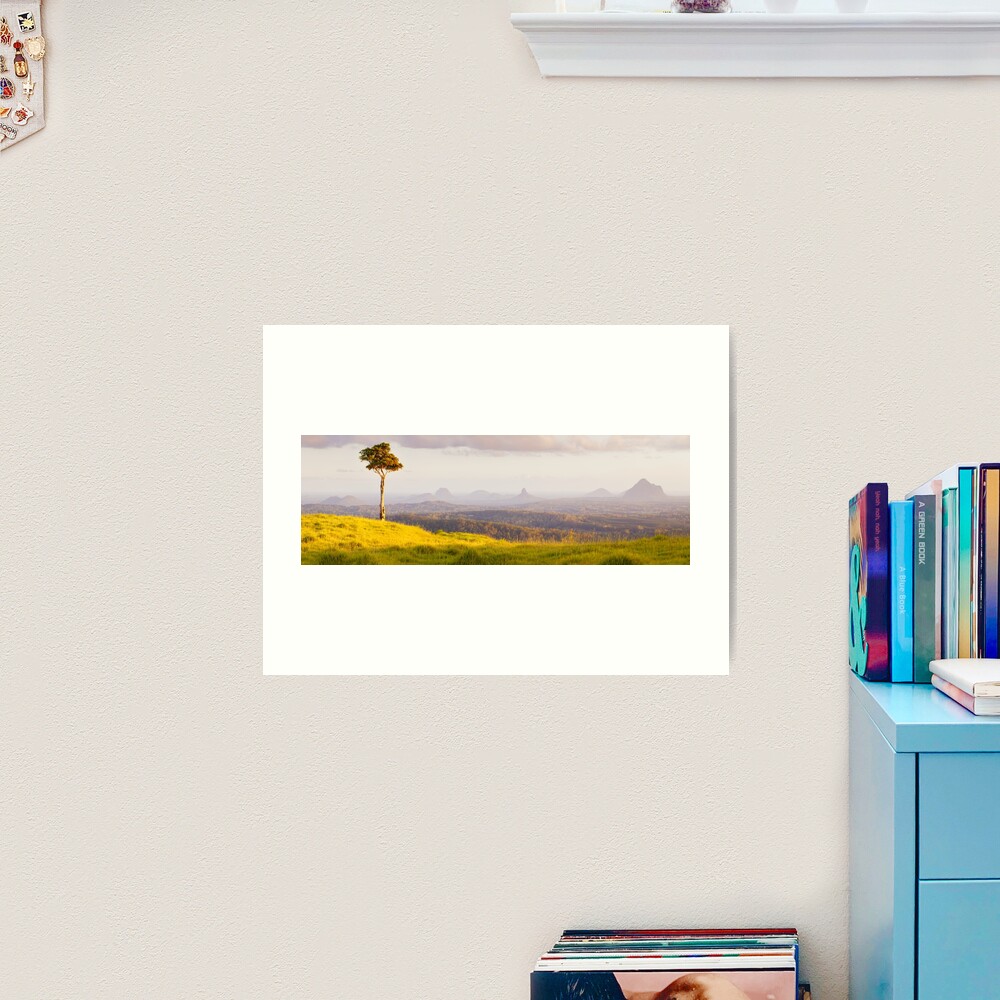 One Tree Hill, Glass House Mountains, Queensland, Australia Art Print