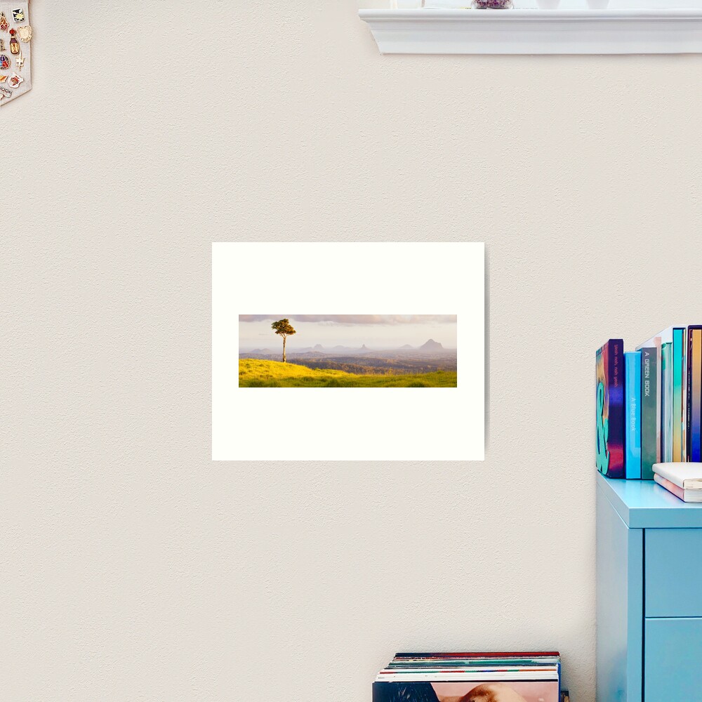 One Tree Hill, Glass House Mountains, Queensland, Australia Art Print