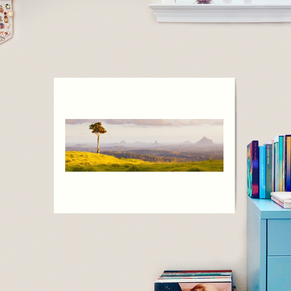One Tree Hill, Glass House Mountains, Queensland, Australia Art Print