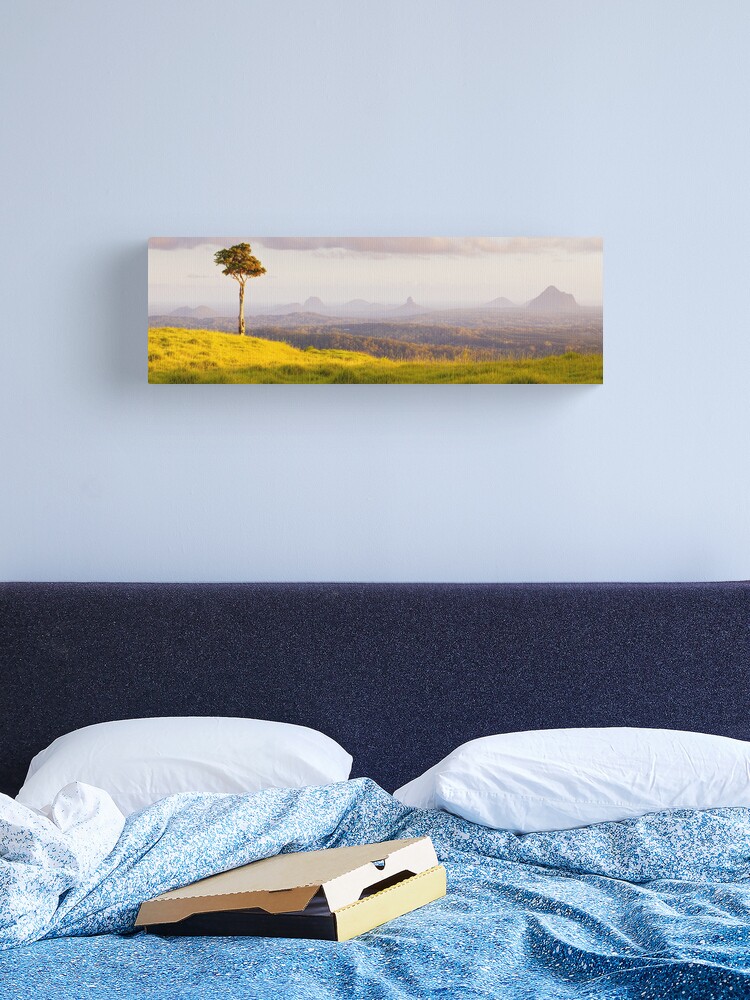 Thumbnail 1 of 3, Canvas Print, One Tree Hill, Glass House Mountains, Queensland, Australia designed and sold by Michael Boniwell.