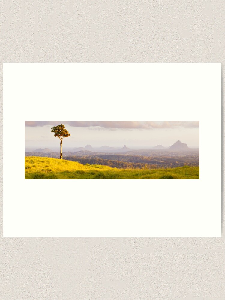 Alternate view of One Tree Hill, Glass House Mountains, Queensland, Australia Art Print