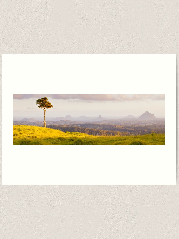 Alternate view of One Tree Hill, Glass House Mountains, Queensland, Australia Art Print