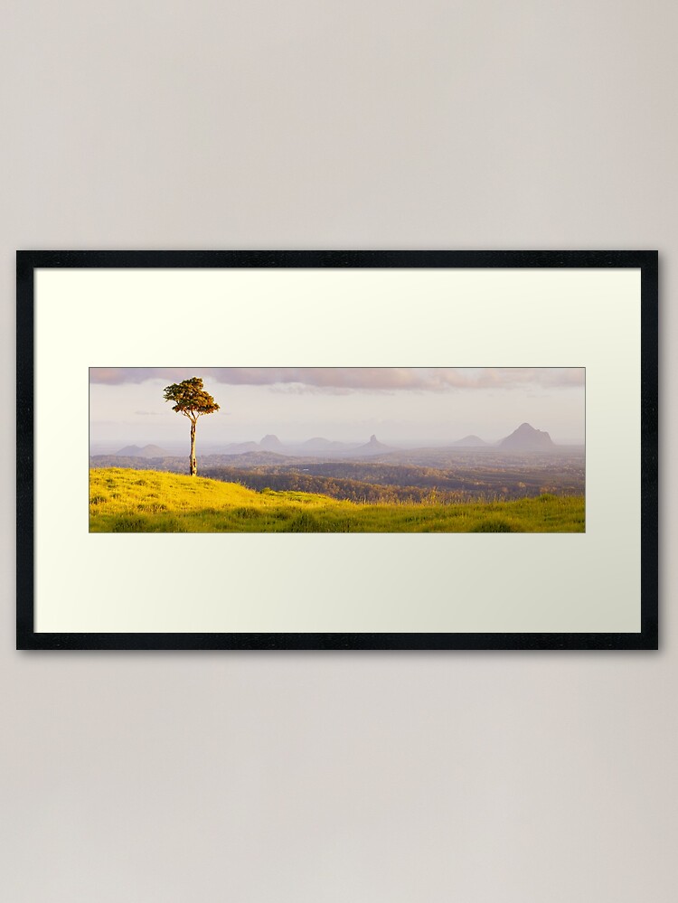 Alternate view of One Tree Hill, Glass House Mountains, Queensland, Australia Framed Art Print