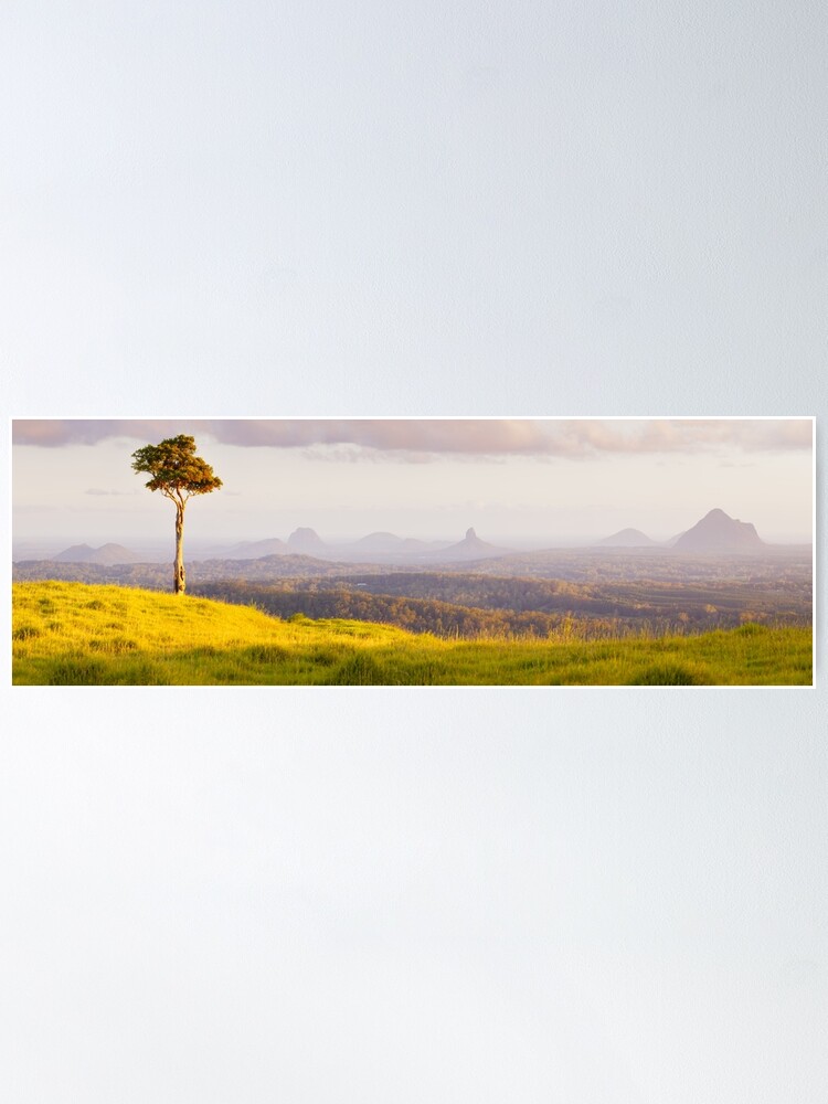 Alternate view of One Tree Hill, Glass House Mountains, Queensland, Australia Poster