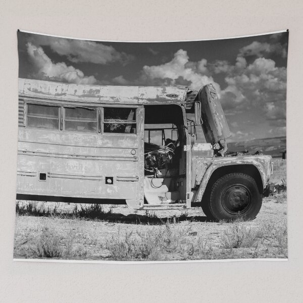 Item preview, On the Road Again - Vintage School Bus Abandoned designed and sold by Lostlogo.
